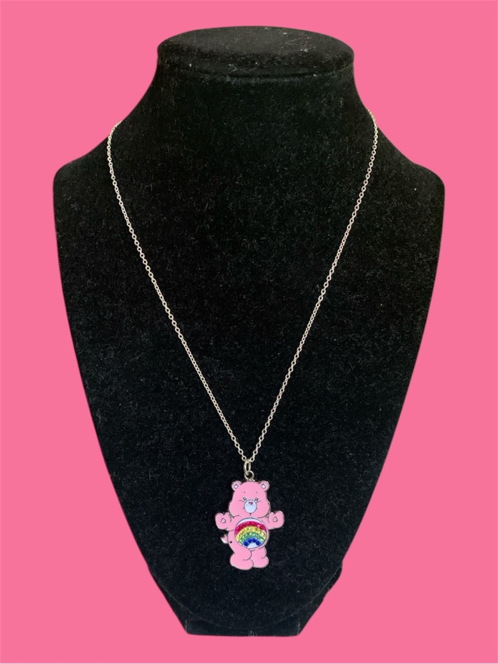 Care Bears Cheer Bear Enamel Pendant Necklace
